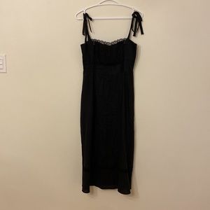 Reformation, worn once, stunning linen and lace midi dress